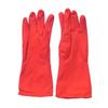 Guantes domésticos de látex de caucho para lavar platos y ropa, forrados de vellón para invierno, ropa de invierno duradera de manga larga resistente al desgaste, manga roja