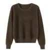 Estilo Minimalista~Suéter Casual de Felpa tipo Visón para Mujer, Largo Corto, Nuevo Modelo de Invierno, Suéter de Punto Cálido y de Alta Elasticidad