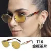 Gafas de Sol Ovaladas de Metal con Marco Pequeño para Mujer, de Moda de Gama Alta para Fotografía Callejera y Gafas de Sol