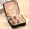Caja de almacenamiento de viaje portátil, pequeña y exquisita, caja de joyería europea para viajes, caja para anillos, collares, pendientes, aretes, caja de joyería