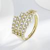 Anillo Transfronterizo Nuevo Imitación Plata Esterlina S925 Lujo Ligero Combinable Anillo Rociado para Mujer Sensación de Alta Gama Anillo de Dedo Viento Apilado