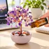 Nuevo Estilo Árbol del Dinero de Cristal Natural Regalo de Inauguración Casa Piedra Difusora de Amatista Aromaterapia Decoración de Escritorio para el Hogar