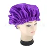 Gorro de Noche de Satén de Doble Capa y Doble Cara Suave Gorro para el Cabello de Satén Cuidado del Cabello Femenino Belleza Gorro de Belleza Gorro de Luna Elástico