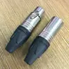 Conector de micrófono para mezclador KTV de cañón hembra, tarjeta, grifo, conector hembra balanceado de tres núcleos, aguja de cobre plateada