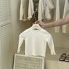 Camiseta de Primavera y Otoño para Niñas Estilo Occidental para Bebé Personalidad Infantil Moderna Popular en Línea Estilo Coreano Encaje Blanco Puro Camisa Base