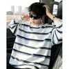 Camiseta de Manga Larga con Estampado Digital de Moda, Diseño Juvenil Rayado para Hombre y Mujer, Capa Base para Primavera, Otoño e Invierno