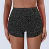 Shorts de Yoga de Venda Quente Transfronteiriça Estampa de Leopardo Bumbum de Pêssego Cintura Alta Levanta Bumbum Justos Esportes ao Ar Livre Corrida Fitness