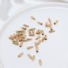 Cuerda de cuero envuelta en oro de 14 quilates cierre colgante accesorios de joyería caseros para hacer tú mismo hebilla de peso carcasa cadena de hueso de serpiente hebilla chapada en oro