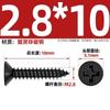 Tornillos Autoperforantes de Cabeza Plana Cruz Negra Endurecida Ka Tornillos Pequeños de Cabeza Avellanada M1M1.2M1.7M2M2.6M3M4Mm