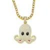 Cadena de Tenis de 5 mm Transfronteriza Europea y Americana Nuevo Pulpo de Dibujos Animados Diamante Completo Collar Hip-hop