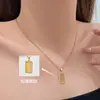 Collar de Perlas Diseño Estilo Coreano, Lujo Ligero, Nicho, Sensación de Alta Gama, No se Desvanece, Elegante Cadena para Clavícula de Acero de Titanio