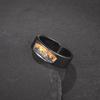 Novo Sunrise criativo anel masculino retro luz estilo de luxo anel nicho estilo frio aberto anel ajustável