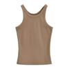 2023 verão nova cor sólida básico redondo pescoço colete feminino spice girls desgaste exterior interior slim fit regular top lote