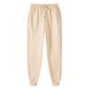 Pantalones casuales de moda deportiva con cordón para hombre y mujer, color liso, con felpa, fabricantes al por mayor, se puede hacer logo según mapa