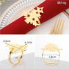 Argola de Guardanapo de Metal de Natal Floco de Neve Alce Boca Anel de Pano Decoração de Mesa de Natal Suprimento de Fivela de Guardanapo Dourada