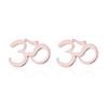 Pendientes de acero inoxidable con 3 letras geométricas de temperamento coreano para mujer, joyería pequeña y sencilla, venta al por mayor transfronteriza