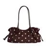 Bolsa Retro de Bolinhas de Um Ombro para Mulheres 2026 Novo Modelo Grande Capacidade Versátil Bolsa de Compras Moda para o Dia a Dia Bolsa de Mão Bolsa de Axila