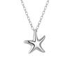 Collar de clavícula con forma de estrella de mar, estilo japonés y coreano, con nicho simple, colgante de alta gama que combina con todo, en plata esterlina S925.