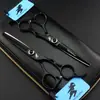 Tijeras de Peluquería Shenxingzhe Negras de 6.0 pulgadas con Mango Hueco, Tijeras para Cortar el Cabello, Tijeras Planas, Tijeras para Flequillos, Tijeras Entresacadoras