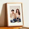 Suporte de Exibição de Porta-Retrato de Família em Madeira Maciça com Acabamento de Luxo, Impressão de Fotos em Nogueira Preta, Moldura Comemorativa para Impressões de Fotos 6 polegadas 8 polegadas