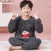 Pijama Infantil Niños 2026 Nuevo Otoño Invierno Felpa de Coral Estilo Delgado Niños Grandes Franela Invierno Niñas Estilo Niñas Conjunto