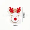 Pingente de natal liga pingente gota de óleo acessórios de joalheria DIY alce de natal veado de natal brincos acessórios de pulseira