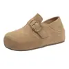 Sapatos Birkenstock super bonitos, de sola grossa, com salto escondido, totalmente fechados, para mulheres, novos mocassins slip-on primavera/verão 2026, sapatos de uso duplo