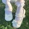 Zapatos de tacón bajo con lazo lindo de moda, punta redonda, estilo Lolita, diario, estudiantil, Mary Janes, nuevo lanzamiento Otoño 2025