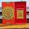 Pegatinas Doradas para Teléfono con Lámina Dorada, Atraer Riqueza, Cinco Dioses de la Riqueza, Amuletos de Buena Suerte, Regalos para Fundas de Teléfono, Caja de Regalo al por Mayor con Lámina Dorada