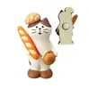 Adesivos de Geladeira Gatinho Japonês Mercearia Zakka Fofo Pão Cafeteria Decorativo Presente Micro Resina Pequenos Ornamentos