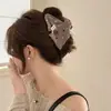 Pinza para el Cabello Triángulo con Botón de Tela Estilo Coreano para Mujer, Pasador para la Parte Posterior de la Cabeza, Nuevo Pinza de Tiburón de Moda para el Cabello