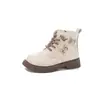 Botas de Princesa Pequena Outono 2026 Estilo Coreano Botas de Couro com Borboleta para Meninas Botas Martin Versáteis e da Moda Botas Lisas para Meninas Forro Simples