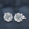 Pendientes de plata de ley S925 con diseño de molino de viento y diamantes de Mosan, de nicho, con temperamento moderno y de alto sentido, pendientes de suministro directo de fábrica.