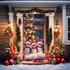 Tecido Elástico de Natal Capa de Porta Tecido Decorativo Fundo para Festa de Festival de Ano Novo Atmosfera para Fotos