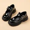 Zapatos Negros de Cuero para Niñas 2026 Nuevo Modelo Primavera y Otoño Zapatos de Presentación para Niños Zapatos de Baile Zapatos de Princesa Punta Redonda Estilo Universitario