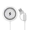 Cargador Inalámbrico Magnético Magsafe Adecuado para Teléfono Móvil Apple Carga Rápida Inalámbrica Interfaz Dos en Uno Carga Inalámbrica