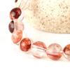 Pulsera de flor de hule roja amarilla koi natural pétalos pluma veneno pluma como fantasma pulsera de cristal fabricantes de joyería venta al por mayor