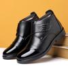 Zapatos de Algodón para Hombre Invierno 2024 Zapatos de Cuero Cálidos con Forro de Felpa para Hombres de Negocios Zapatos Casuales Estilo Británico Zapatos de Cuero Engrosados Pintados para Hombres