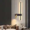 Luminária de Parede Minimalista para Cabeceira, Moderna e Simples para Parede de Fundo de TV na Sala de Estar com Spots, Luminária de Parede de Luxo Leve para Ambiente de Estudo e Quarto