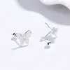 Aretes de Mariposa para Mujer Plata 925 Dulce Diseño Simple Aretes de Rosca Moda Ins Elegante Nicho Joyería del Bosque