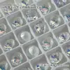 Rhinestones para Nail Art Xiaohongshu Super Brilhantes 8mm Superfície Shiyue, Rhinestones Redondos Multifactados K9 com Fundo Pontiagudo para Decoração de Unhas
