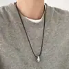 Collar Minimalista Coreano con Colgante de Gota de Agua y Cordón Ajustable, Gargantilla Simple y Versátil, Colgante de Diseño Único de Nicho para Mujeres