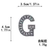 Estoque de liquidação: Pedras de strass hot-fix de 4,5 cm, letras em inglês multicoloridas, patches de tecido DIY para roupas, sapatos e chapéus
