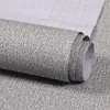 Papel Pintado Engrosado Autoadhesivo Imitación Textura Lino Sala de Estar Dormitorio Color Sólido Papel Pintado de Seda Armario de Puerta Pegatinas para Renovación del Hogar Venta al por Mayor
