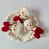 Doce Signos del Zodiaco Colgante Llavero Oveja Pequeña Tejida a Mano Terminada Muñeca de Oveja Pequeña Linda y Adorable en Stock
