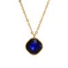 Collar de Acero de Titanio de Moda Personalizado de Amazon para Mujer, Estilo Europeo y Americano Joyería de 18K, Colgante Irregular de Zirconio de Acero Inoxidable