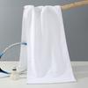 Toalla deportiva personalizada de fábrica de algodón blanco y negro 32*110, toalla de maratón para fitness con absorción de sudor extendida, logotipo bordado
