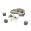 Sofá nórdico simple para sala de estar, oficina, creativo en arco de hierro, sillón, salón de belleza, tienda de ropa, mesa y silla de recepción