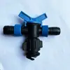Irrigação Agrícola Atacado Fita Flexível Válvula de Três Vias 16 Conector de Fita Flexível de Irrigação por Gotejamento Economizador de Água Plugue de Plástico Rosqueado Durável
