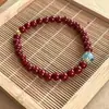 Pulsera de Cinabrio para Mujer Bajo Contenido Arena Dorada Púrpura Colgante de Flor de Loto Joyería Regalo de Cumpleaños para Mujer Venta al por Mayor para Mejor Amiga
